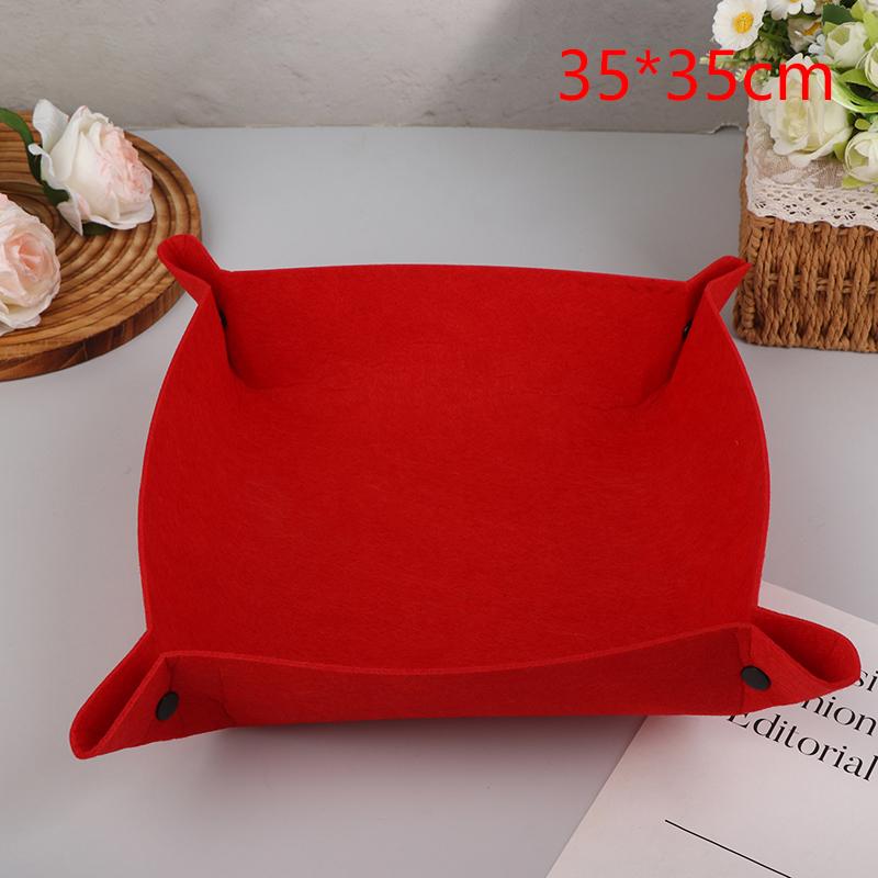 Felt Storage Tray For Kids And Adults - Desktop Organizer, Office Items Storage, Mouse Pad Storage Partition Tray