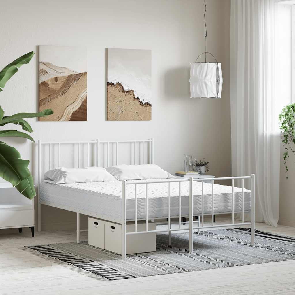 Vidaxl Materac Piankowy, Biały, 140X220 Cm, Twardość H2/H3
