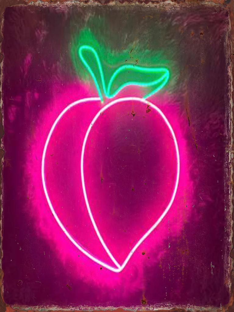 Neon Fruit Metal Tin Sign Supermarket Fruits Area Poster Restaurant Background Home Iron Plate Mural Bar Club Wall Decor Plaque