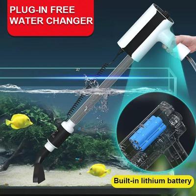 Fish Tank Water Sucking Device Pump Fish Tank Water Changer Electric Sand-washing Toilet Absorber Cleaning Handy Tool