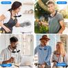 Portable Neck Fan USB Rechargeable Hands-Free Mini Face Cooling Personal Double Headed Rotatable Small Fan for Outdoor Sport