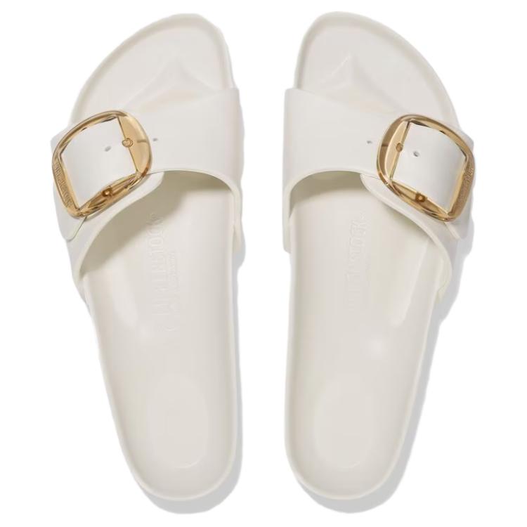 Birkenstock Madrid Big Buckle Comfortable Breathable EVA Slide Sandals Unisex sandals Eggshell 1029633