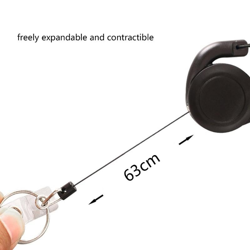 Retractable Keychain With High Elasticity ABS Material Lightweight And Sturdy For Home Office Outdoor Use