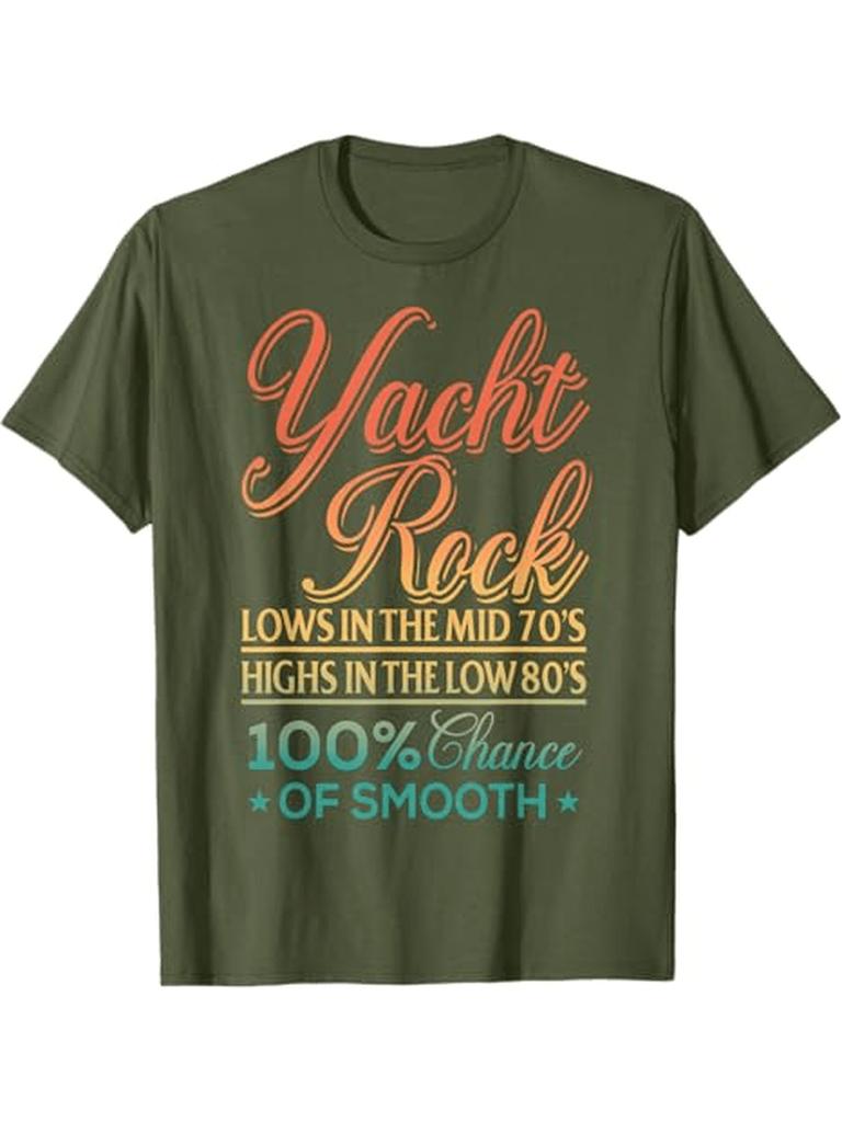 Retro Yacht Rock Music T-Shirt 100% Cotton O-Neck Short Sleeve Summer Casual Mens T-shirt Streetwear