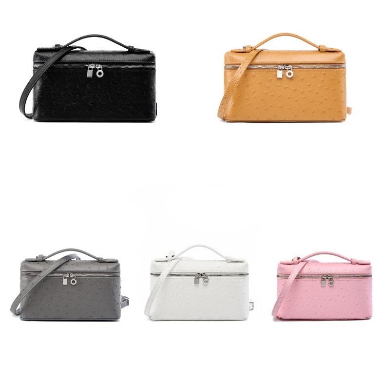 Kabelka z pravé kůže se vzorem pštrosí kůže QSL2788