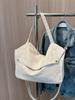 Korean Style Solid Color Large-Capacity Tote Bag - Women's Fashion Crossbody and Shoulder Bag