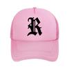 Oversized Graphic R Print  Mesh Baseball Cap Dad Hat Hip Hop Snapback Cap