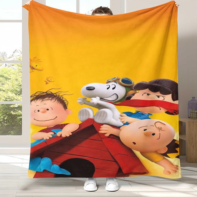

Cute Snoopy Dog Cartoon Flannel Blanket,Ultra Soft Warm Plush Throw for Home Bedroom Bed Sofa Cover Camping Picnic gift 75x90cm
