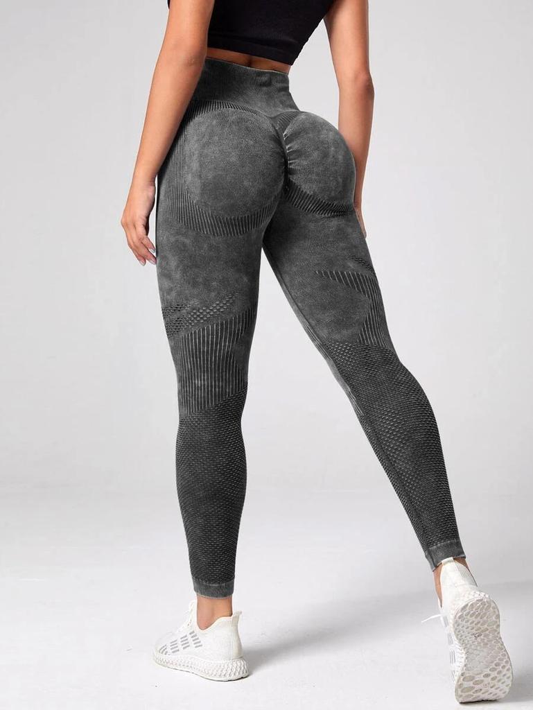 High Waist Seamless Yoga Pants - Women's Peach Lift Fitness Tights