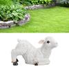 Resin Sheep Ornament Multipurpose Cute Vivid Fine Crafted Waterproof Garden Sheep Statue for Outdoor Indoor