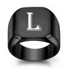 1Pcs Personalised Initial Engrave A to Z Alphabet ring  Stainless Steel Rings