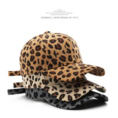 Unisex Leopard Baseball Cap For Women Men'S Retro Corduroy Winter Hat Snapback Hip Hop Hat Cotton Outdoor Travel Warm Hats Bone