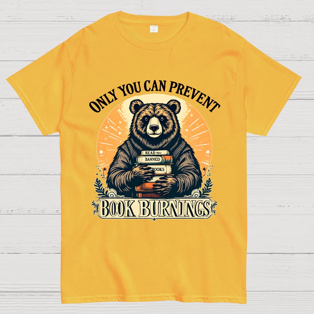 Only You Can Prevent Book Burnings Cotton Summer Casual Cool Loose T-Shirt