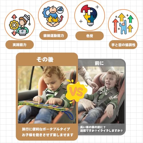 Montessori Toy Busy Board Cloth Book 8 Pages Felt Toy Finger Training Educational Toy Developmental Toy Stringing Toy Washable Birthday Gift Ages 1-7