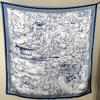 Guochao Chinese Landscape Painting Lotus Flower Versatile 100 Mulberry Silk Square Scarf Thin Shawl Women'S Silk Scarf Silk Scarf