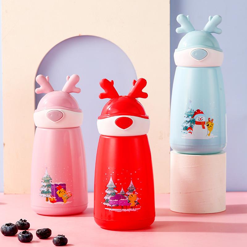 Fulu Cup Cartoon Water Cup Cute Children's Water Cup Double Layer Insulated Trendy Water Cup Simple Linglu Plastic Shell Water Cup