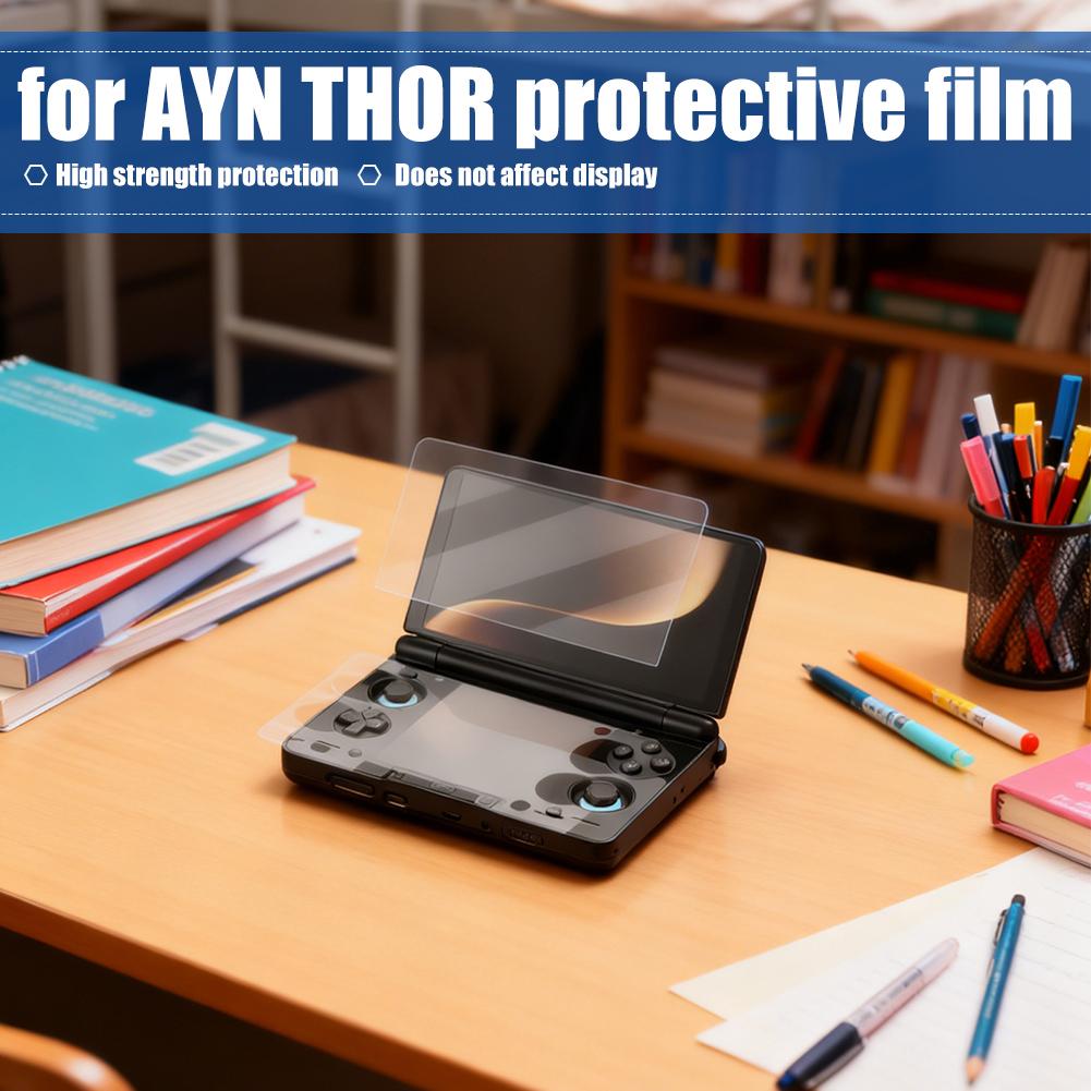 2PcsTempered Glass Screen Protector for AYN THOR Handheld Game Console HD Clear Anti-Scratch Protective Film