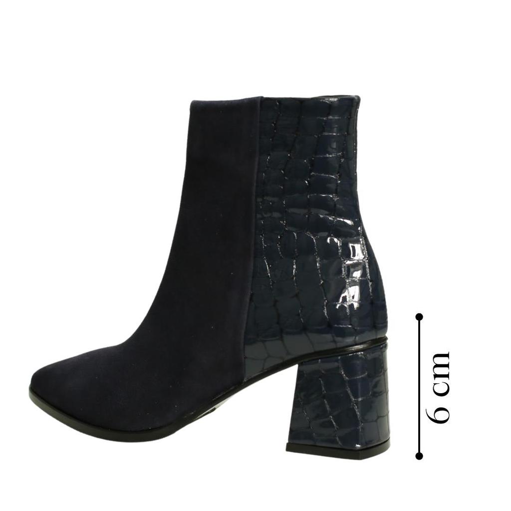 Damen Stiefel aus echtem Leder mit hohem Absatz