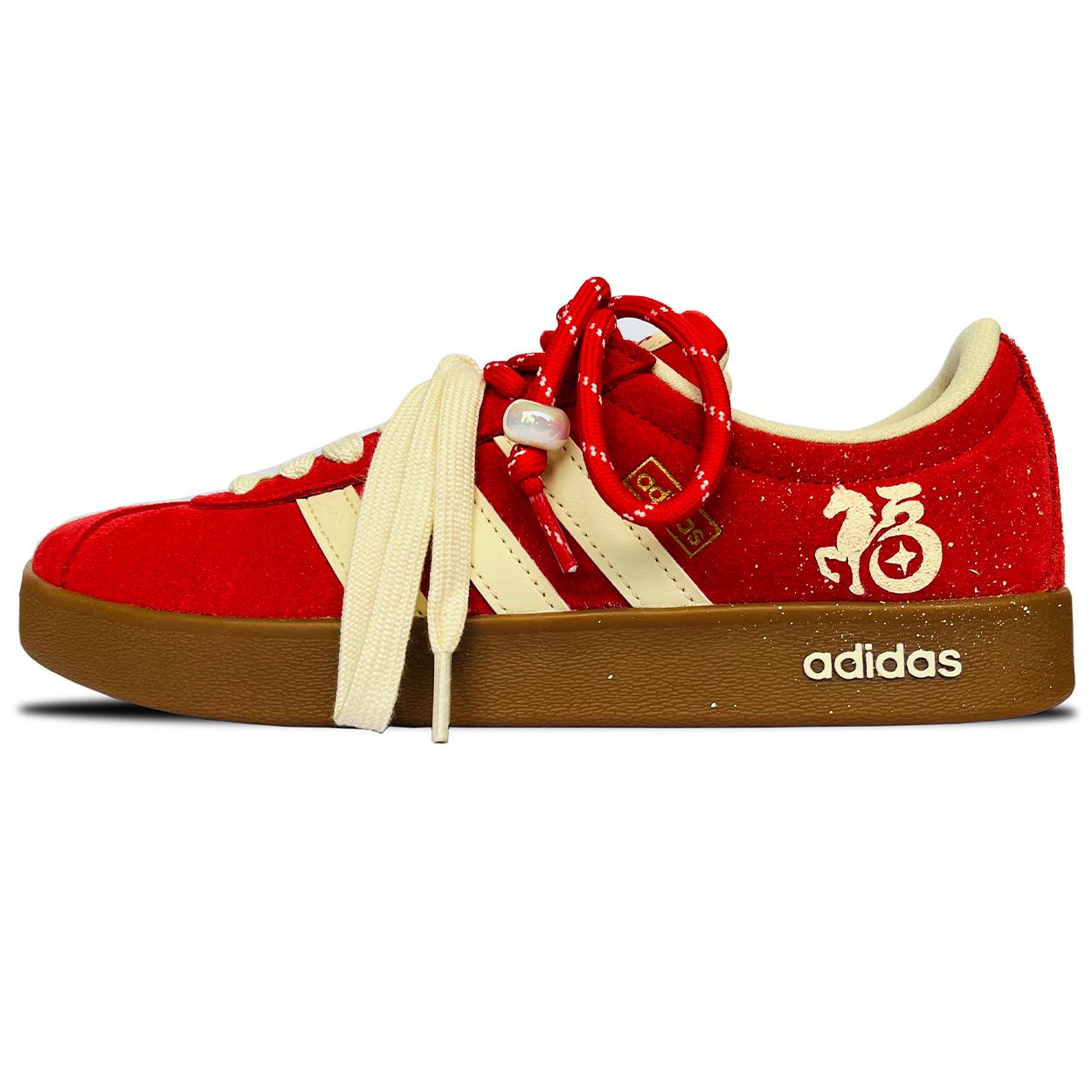 

Adidas Vl Court Classic Abrasion Resistant Slip Resistant Low top Skateboard Shoes Unisex Red KK3774(Team417-) 38⅔