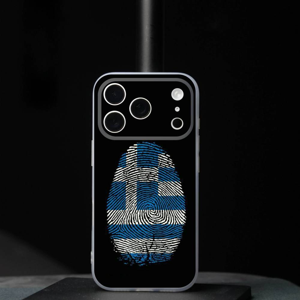 Greek Greece Flag Map For iPhone 17,16,15,14,13,12,11,Pro,Max,Plus,Mini,SE4,E Magnetic For Magsafe Wireless Phone Case