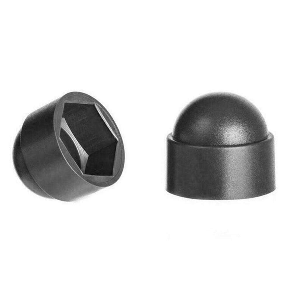 145pcs/set Black Protection Cover Assorted Plastic Nut Hex Bolt Covers M4 M5 M6 M8 M10 M12 Kit for Hexagonal Screw Bolt Dome Head
