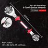 52 In 1 Multi-Functional Socket Works Universal Ratchet Wrench 360 Degree Multipurpose Non-Slip Handle Manual Tool