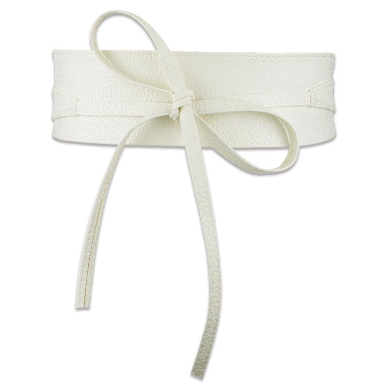 Belts bind Wide belt bowknot dress Cummerbunds (women’s) Leather Waistbanddecorate