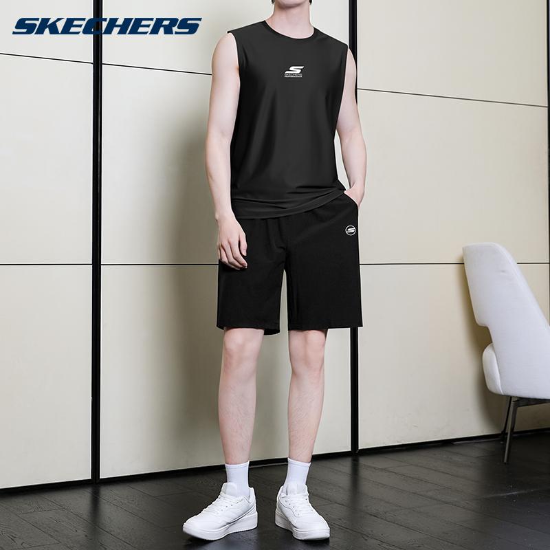 Skechers Mens Running Sports Series Breathable Quick-Dry Round Neck Vest Men Tops P225M288-0018