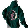 Unisex Oversized Hoodie Met Japanse Koi Zwaard Kerselbloesem Ukiyo-e Print Losse Pasvorm Streetwear