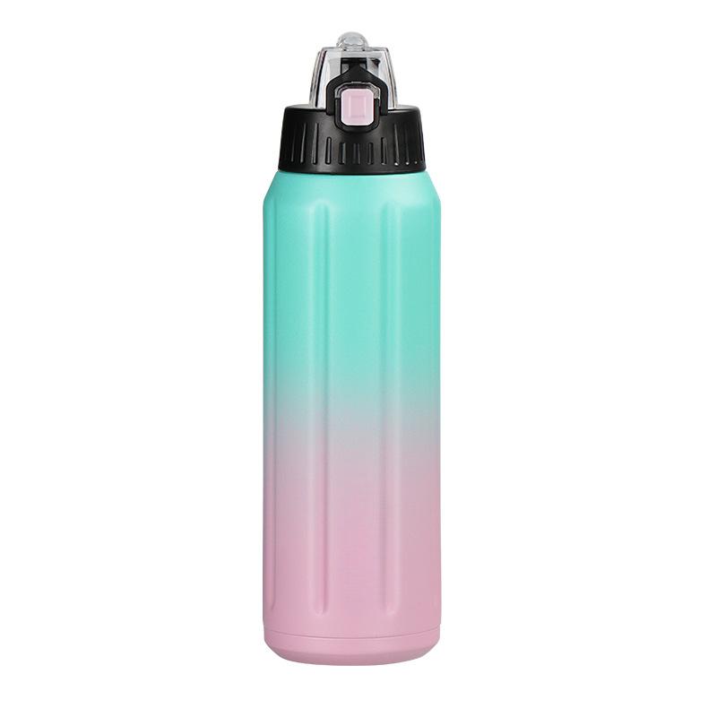 Bouncing Cover Sports Cup Military Training Outdoor 316 Stainless Steel Army Green Insulated Water Cup