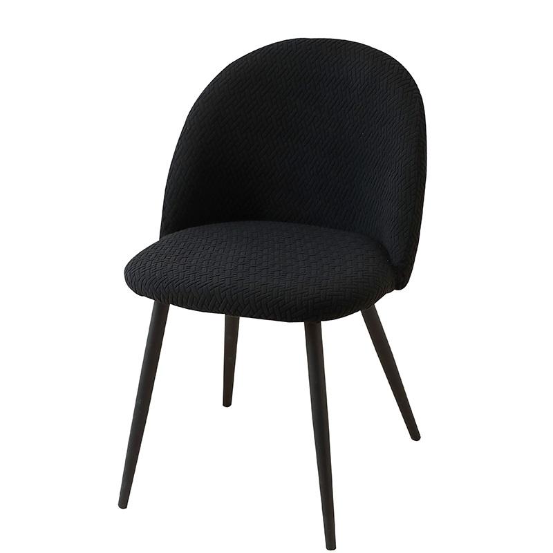 Jacquard Duckbill Chair Cover Stretch Low Back Chair Slipcovers Solid Color Chairs Seat Covers For Dining Room Party Wedding