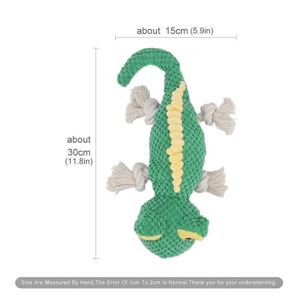 Lizard Shape Rope Pet Toy Interactive Training Plush Toy for Puppy Cats Squeaker Chew Dog Toys Supplies