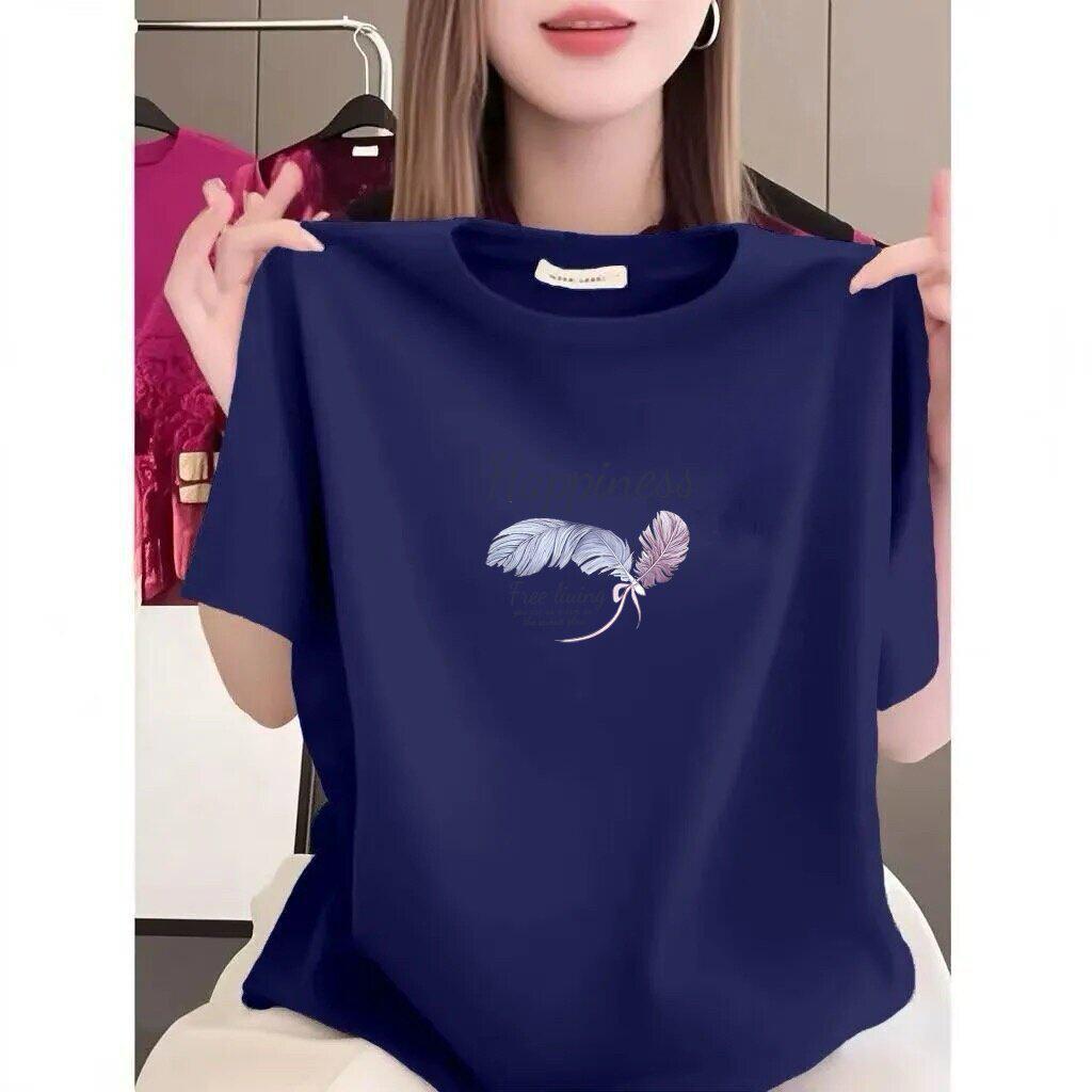 

Loose Round Neck Printed T-Shirt for Middle-Aged and Elderly Women XXX-Large