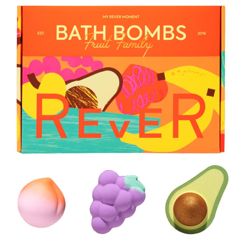 REVER Fruit Scented Bath Bomb Gift Set (3 Pcs)