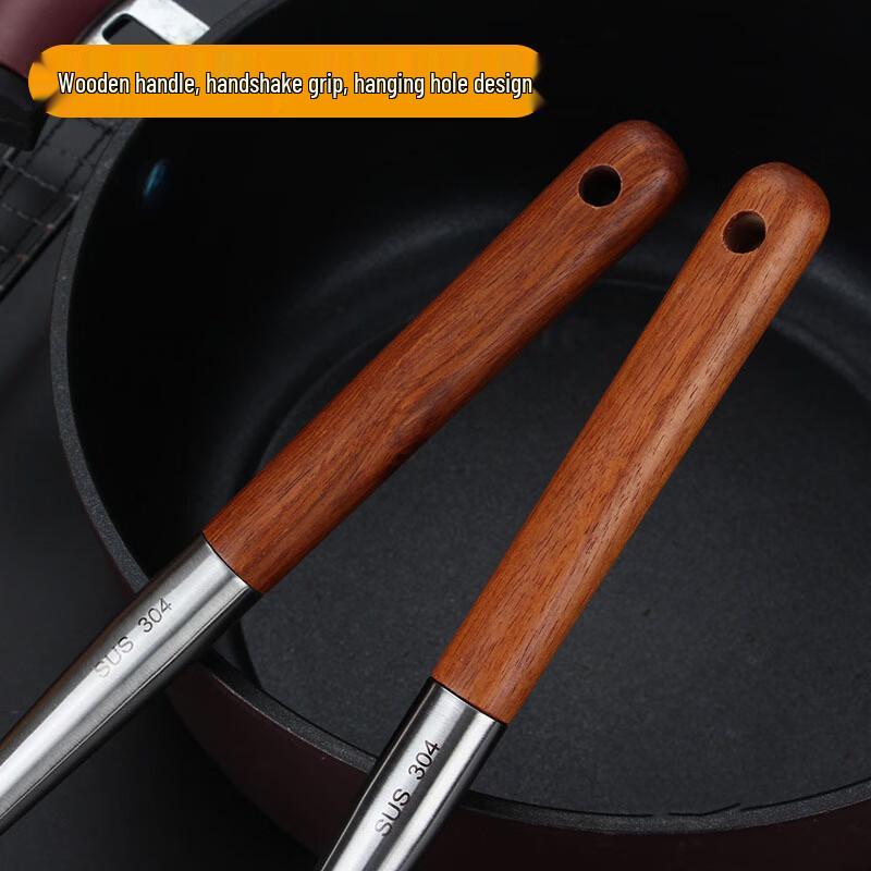 Kochspatel mit Holzgriff und Edelstahl
