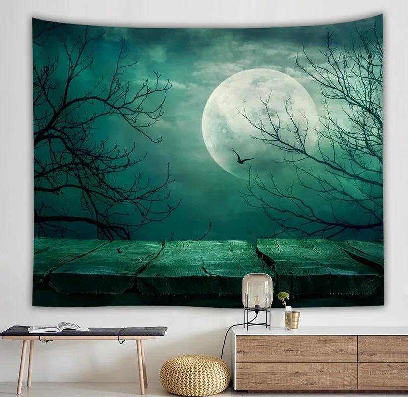 Sea Moon Sunshine Wall Hanging Tapestry Suitable For Bedroom Living Room Bohemian Style Home Aesthetic Room Decoration