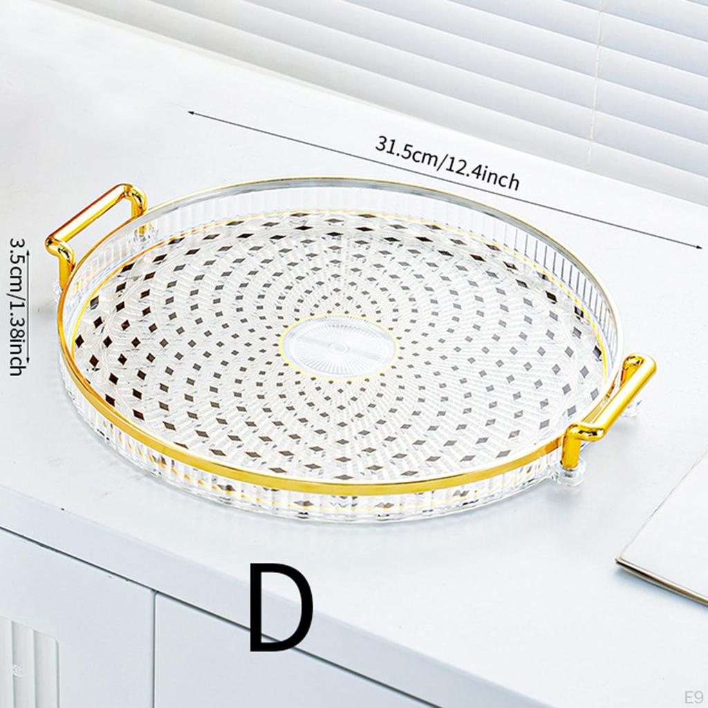 Elegantes rundes Serviertablett für Heimdekoration und Unterhaltung