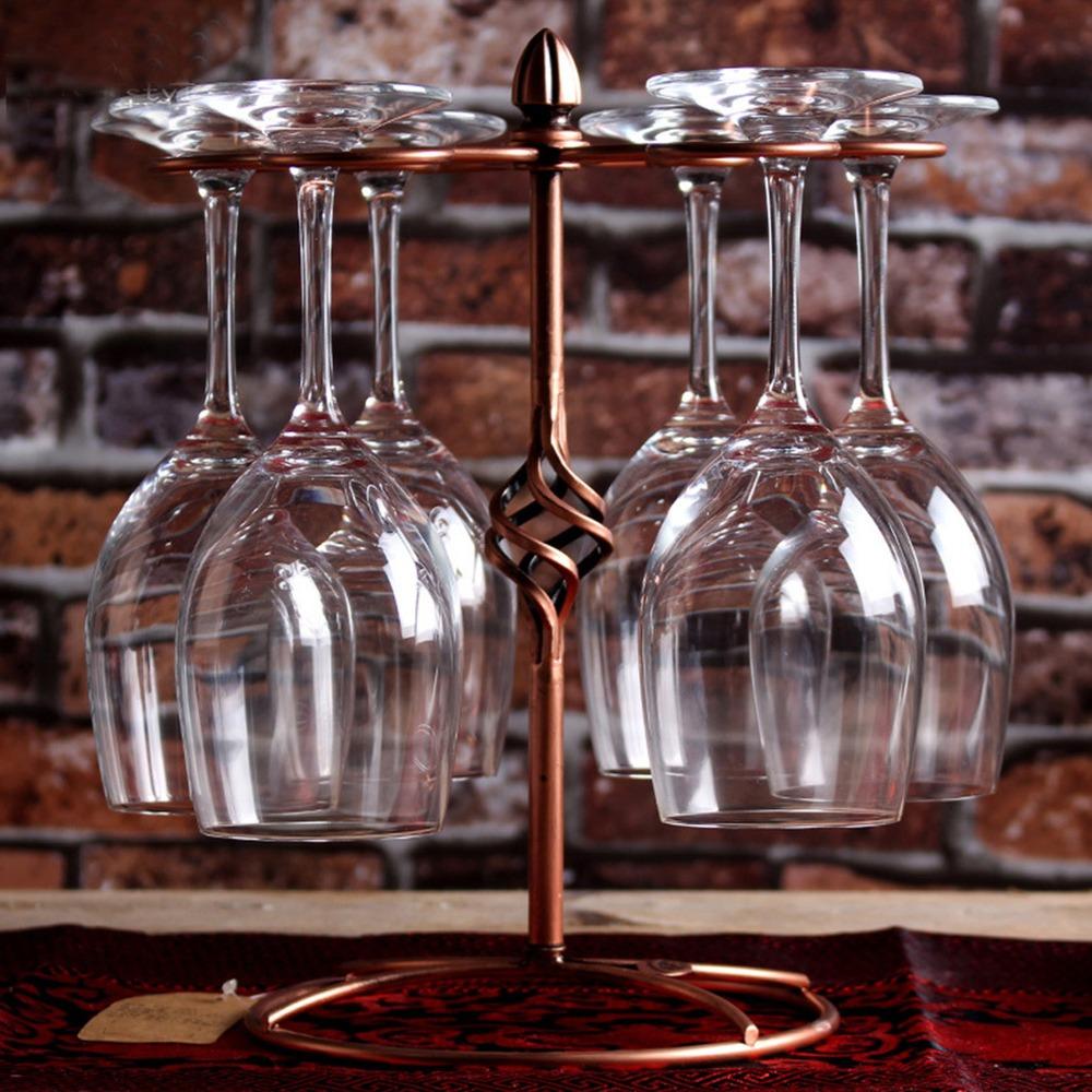 Metal Wine Glass Shelf Detachable Design Stemware Rack Retro Cup Rack  Home