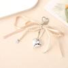 Elegant Pearls Bows Bag Pendant Practical Keychain Heart Shape Phone Ornament Keyring for Purse Handbag Decoration
