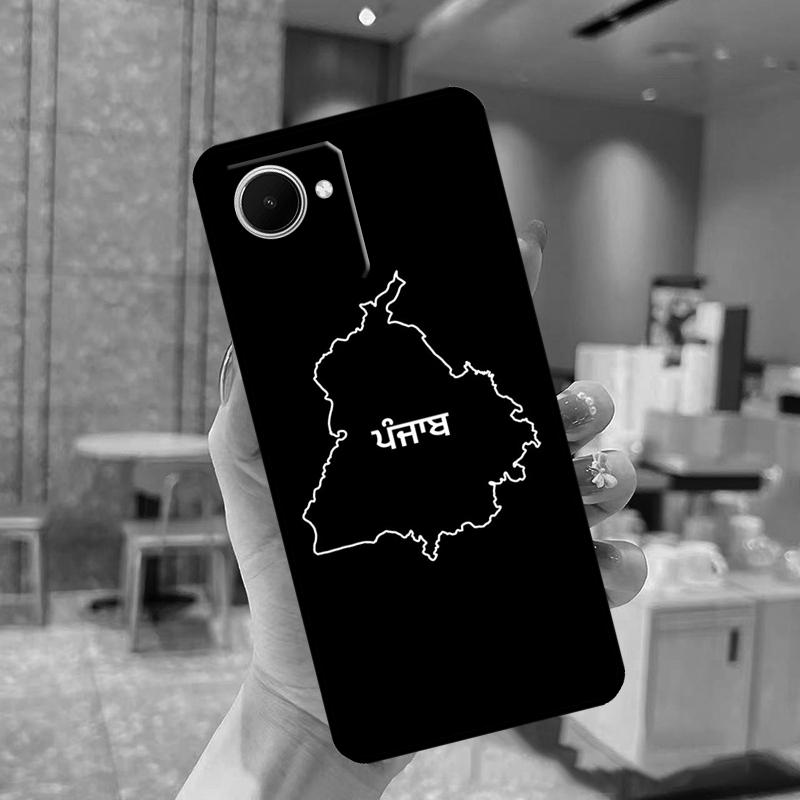 Punjab Map Case For Realme C55 C33 C31 C35 C30 C11 C15 C25s C21Y GT Neo 5 3T 2T 8 9 10 11 Pro Plus