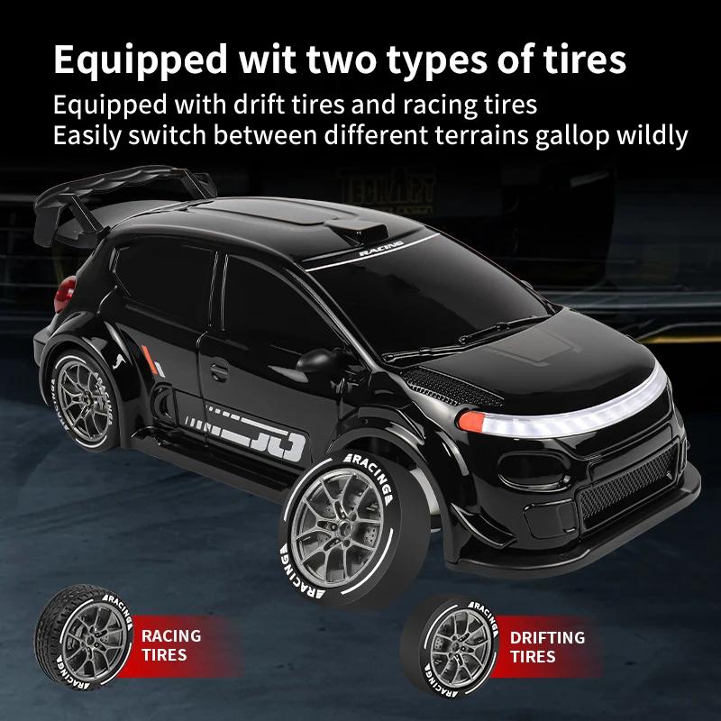 ZWN 1/24 Remote Control Drift Car Hight Speed 2.4G Wireless 4WD Rc Car Racing Model with LED Lights Vehicle Toy for Children