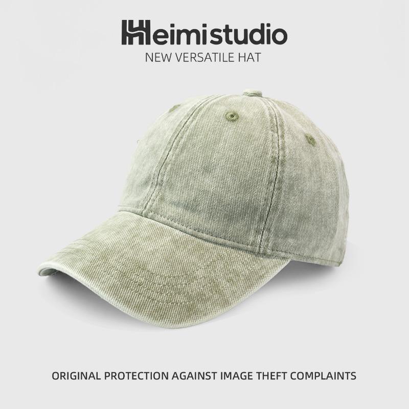 25 Early Autumn New Washed Cotton Baseball Caps Children's Sunshade Face Small Soft Top Solid Color Sunscreen Cap