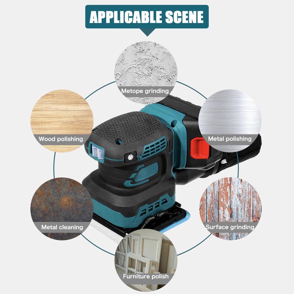 8000/10000/12000RPM Brushless Random Orbital Electric Sheet Sander Dust Exhaust Power Tools Wood Grinder Polishing Machine