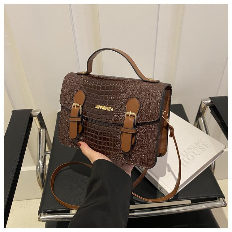 2024 Новый Модный Повседневный Ретро Женский Сумка Через Плечо с Текстурой Крокодила Beown