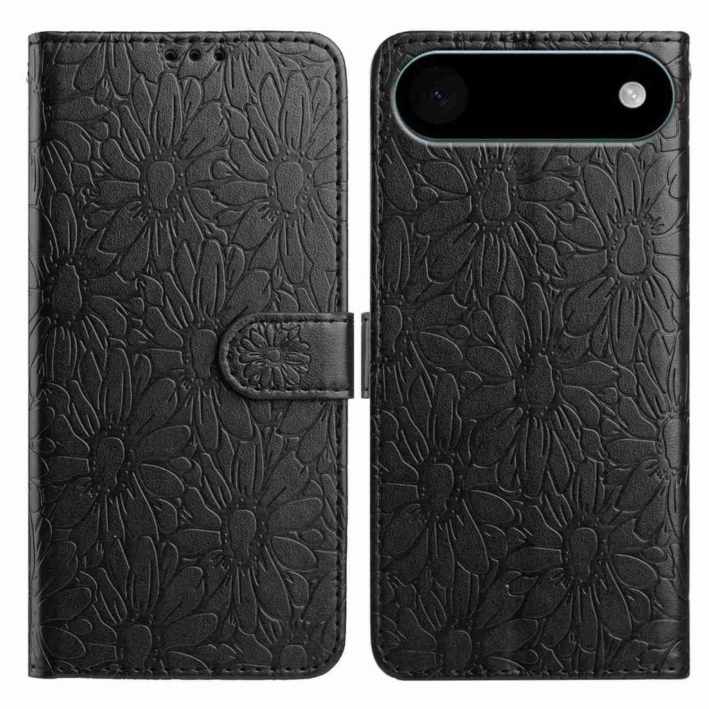 For iPhone 17 Air Leather Case Daisy Imprint Wallet Stand Phone Protective Cover