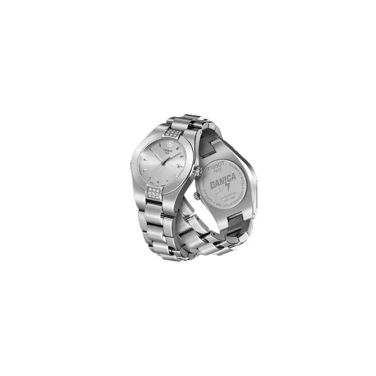 Tissot Zegarek Damski Gran Collection z Mechanizmem Kwarcowym 32mm Biała Tarcza Koperta ze Stali Nierdzewnej T043.210.11.117.01