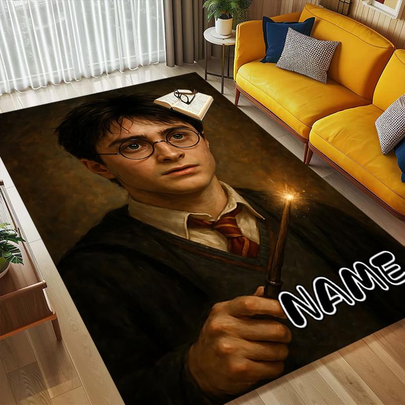 Custom Name Magic Moment Living Room Non-Slip Area Rug Soft Carpet for Bedroom Kids Playroom Sofa Office Home Decor Doormat