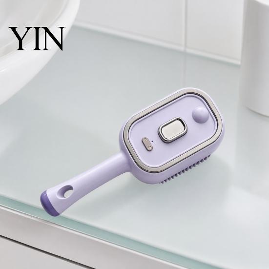 Hair Oil Misting Brush Electric Steam with Essence & Measuring Cup, Rechargeable Anti-Static Scalp Anti-frizz Massager Spray Brush, Frizz Control