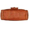 Men's Brown Genuine Goat Leather Travel Luggage Duffel Gym Overnight Bag New