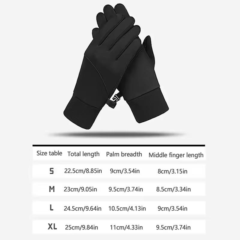 Cycling Waterproof Gloves for Unisex Winter Outdoor Sports Anti Slip Touch Screen Full Finger Gloves Thickened Warm for Outdoor
